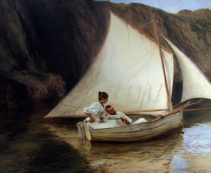 La petite barque, Emile Friant
